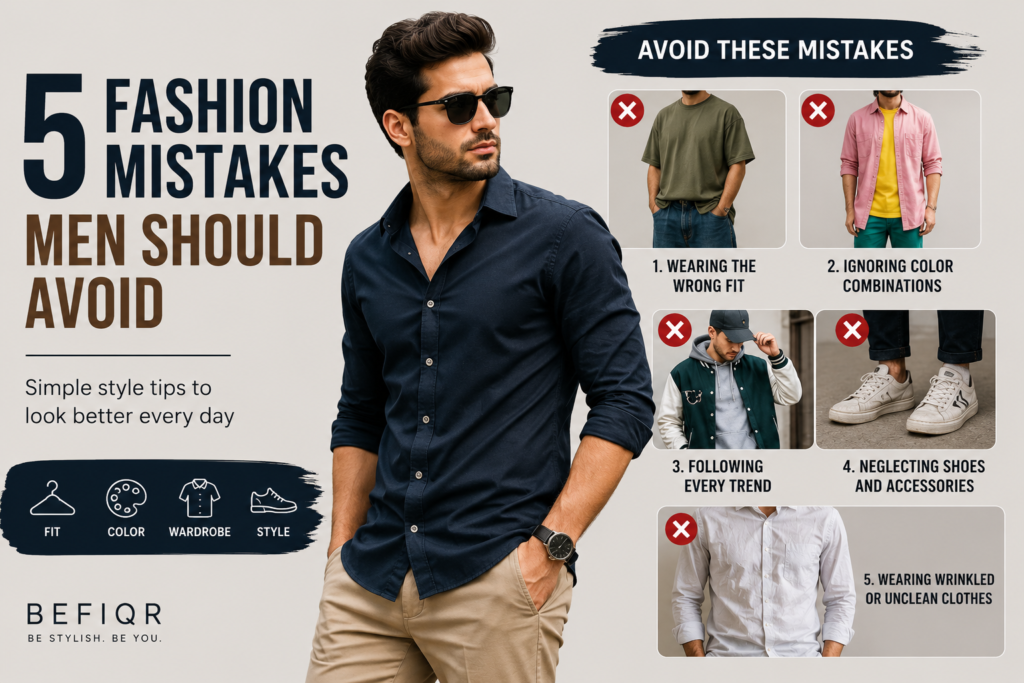 5 Fashion Mistakes Men Should Avoid